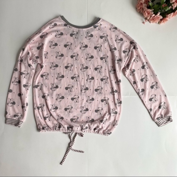 Disney Minnie Mouse Pink/Grey Cozy 2pc Pajama/ Lounge Set - Picture 10 of 15